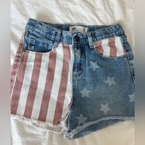 Cotton On kids stars + stripes denim shorts